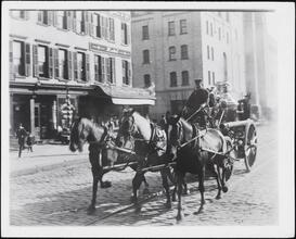 [Horse-drawn fire equipment.]