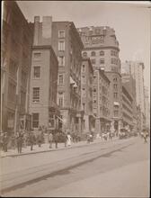 [Aldrich Court at 41-45 Broadway, Stevens House, demolished 1919.]