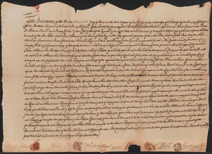 Indenture between Abraham Gouverneur, Isaac Gouverneur, Isaac De Riemer and Henry Coerten for land called Dominees Farm, June 11, 1723