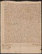 Indenture between William Anderson of Hackensack, New Jersey and Boudewyn Le Count of Kingston, October 11, 1725