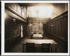 [Interior, men's clothing store.]