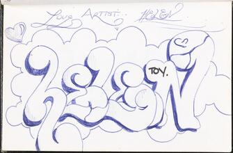 Helen [Page in Daze's black book.]