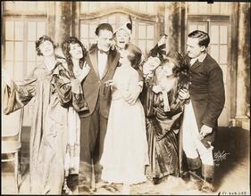 ["The Man Who Came Back" theater still.]