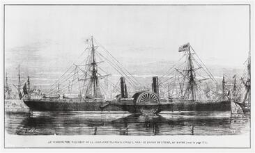 [Illustration of a Ship, "Le Washington".]