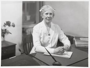 [Portrait of an Unidentified Woman in a Nurses' Uniform at the St. Augustine School.]