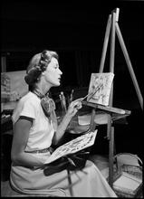 Art by Celebrities Sponsored by the Urban League [Anita Louise painting.]