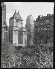 [Plaza Hotel from Central Park.]