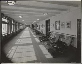 Italian Line, S.S "Rex", First Class, Promenade Deck.