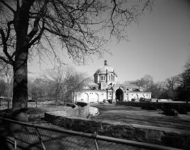 [Elephant House at the Bronx Zoo.]