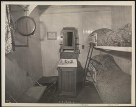 French Line, S.S. "Paris", Second Class, Interior, 2 Berth Stateroom.