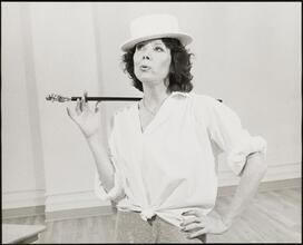 [Diana Rigg rehearsing for the title role of "Colette".]
