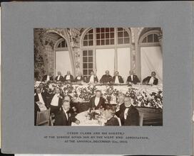 Cyrus Clark and his Guests at the Dinner Given him by the West End Asssociation at the Ansonia, December 12, 1903