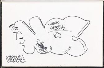 Mission: Graffiti [Page in Daze's black book.]