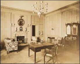 [Interior, office or study.]