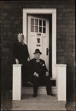 Mr. and Mrs. Joseph Byron Outside Their Bungalow in Edmonton, Canada 1915.