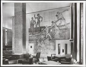 [S.S. "Normandie", Smoking Room, Aft, Port Side, Cabin Class.]