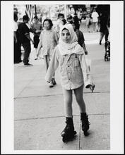 Girl on roller blades, Bay Ridge, Brooklyn