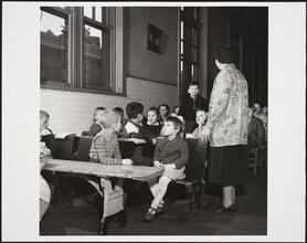 [Classroom on Ellis Island.]