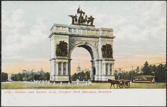 Soldiers and Sailors Arch, Prospect Park Entrance, Brooklyn.