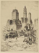 [Fall River Line Pier and Lower Manhattan]