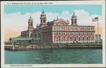 U.S. Immigration Station, Ellis Island, New York. Administration Building.