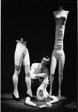 Museum of Modern Art [Staff members and art installations.]