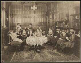 Temple School for Girls, 241 & 245 C. Park W., Group -- Afternoon Tea.