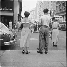 New York City Scenes: Fashion Shots [Man and women walking down the street.]