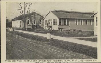 View Showing Chaplain's and Printing Room. U.S. Army General Hospital No. 1 Williamsbridge, N.Y.