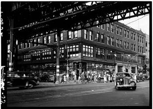 Cars under the "El" Tracks.