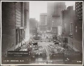 42nd St. Side [Lincoln Building construction.]
