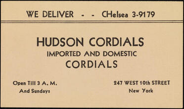 Hudson Cordials