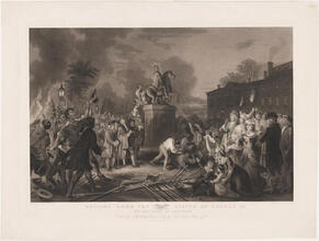 Pulling Down the Statue of George III by "The Sons of Freedom".