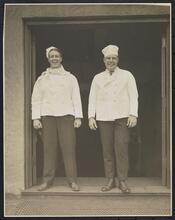 Hotel Biltmore, Group of 2 Gentlemen dressed as chefs, Mr.--- & Mr. Yates.