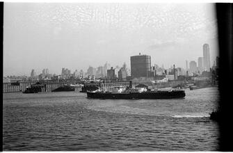 [Waterfront activity along the Hudson River.]