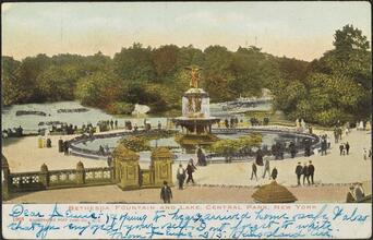 Bethesda Fountain and Lake, Central Park, New York
