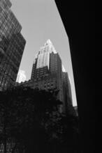 [Looking up to the towers of the Waldorf-Astoria.]