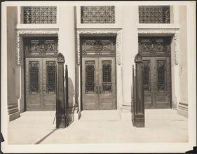 [Entrance to library.]