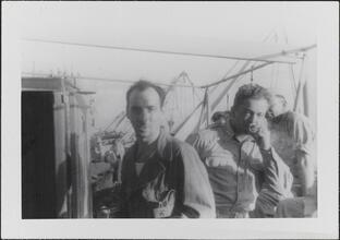 [Crew on deck of ship.]