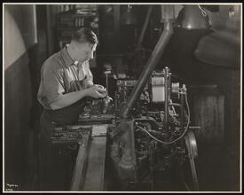 Unz & Co., Printers and Stationers, Third Floor, Monotype Machine.