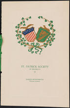 Sixty-eighth Annual Dinner of the St. Patrick Society of Brooklyn