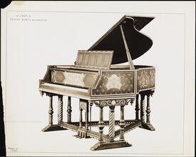 Pianos, Weber U. Design #3074, Decorated.