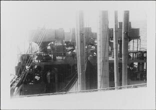 [Mast and decks of ship.]