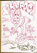 LA. ROC! [Page in Keith Haring's book.]