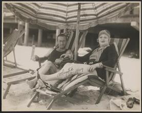 [Al Lackey and Sophie Tucker in Atlantic City.]