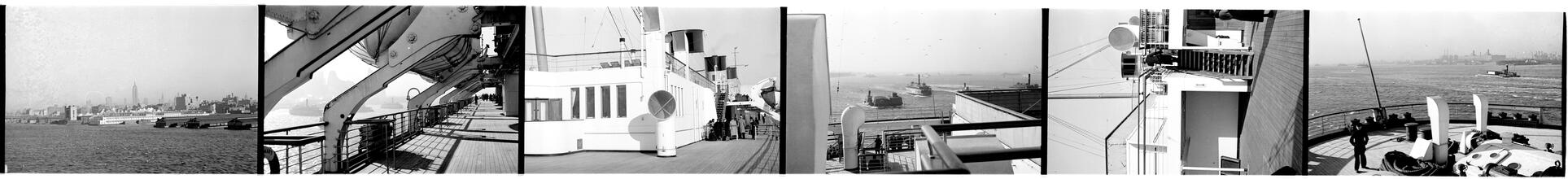 [Views along the Hudson River and of a ship.]