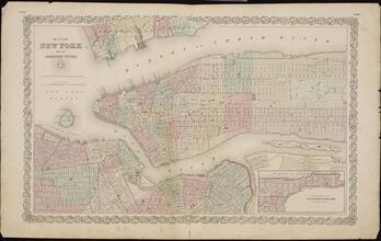 Map of New York and the Adjacent Cities.