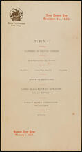 Hotel Commodore New Year's Eve December 31, 1922.