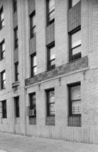 [Detail of the Town Towers façade, 2830 Grand Concourse.]