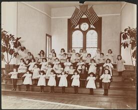 The N.Y. Foundling Hospital -- Hall -- Excercises.